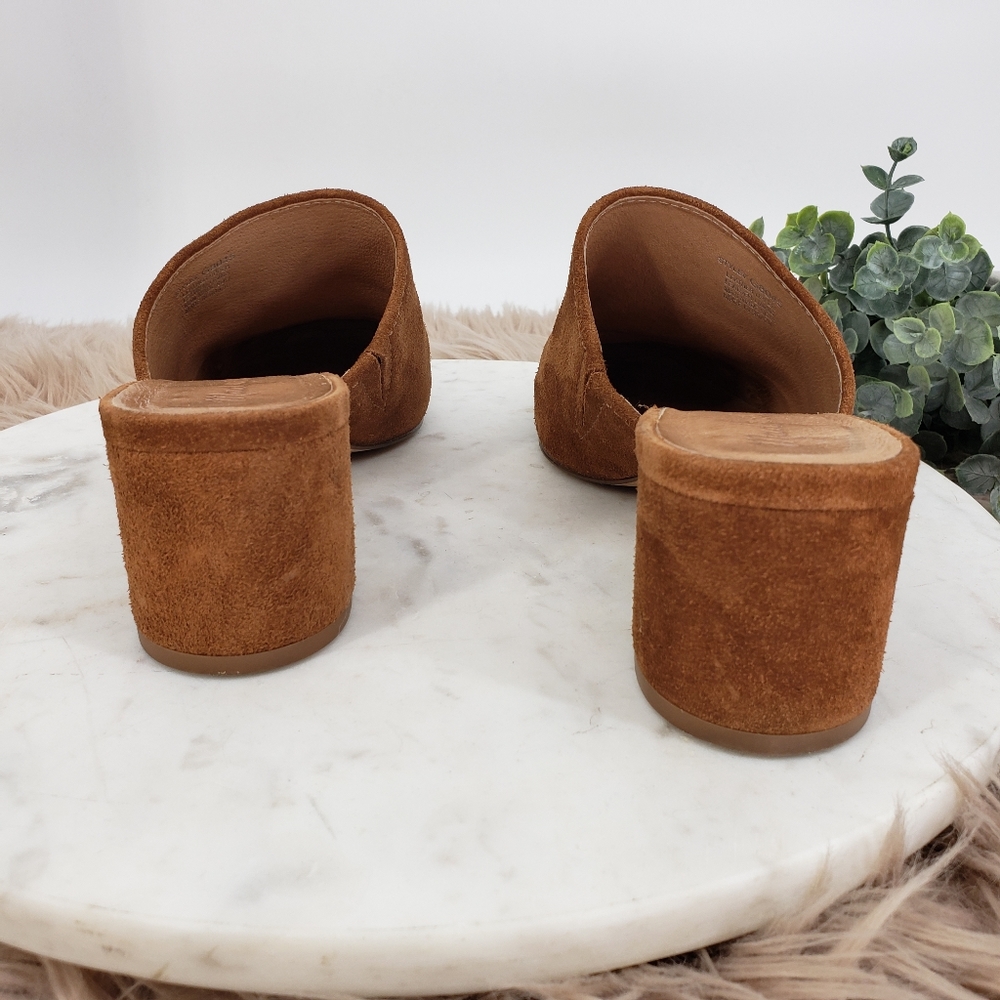 Madewell Walker Mule in Burnt Sienna Brown Suede - Picture 7 of 8